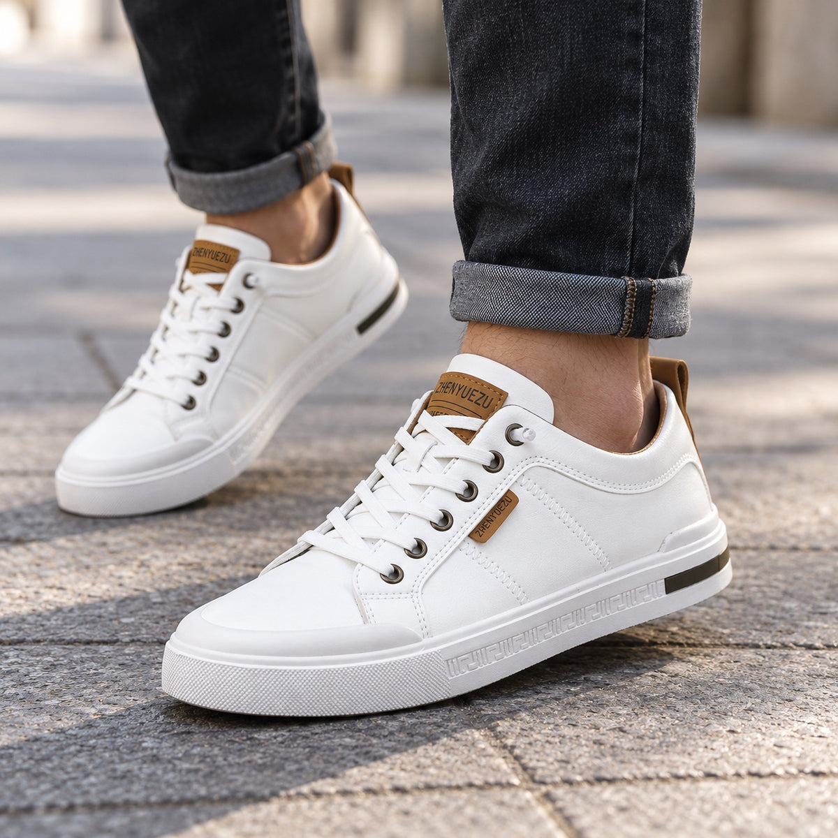 Tyrone – Men's Walking Sneakers, worn on a walk