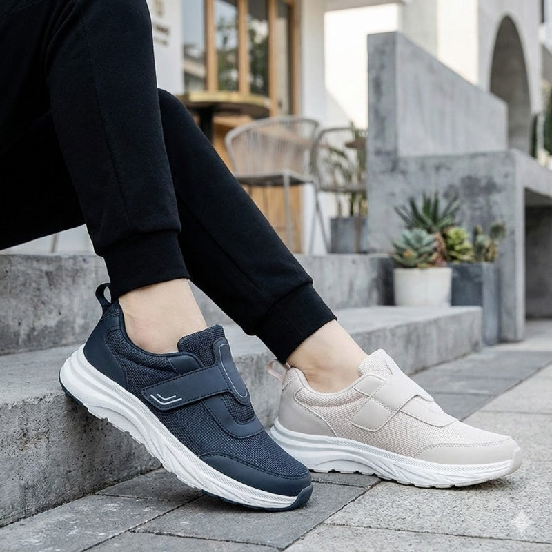 Walking Shoes for Bunions - Wide Toe Box, Velcro Strap, Breathable Mesh