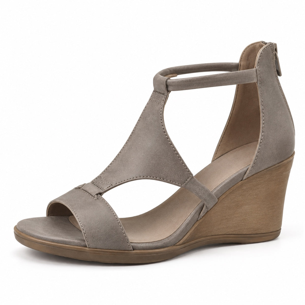 Valerie – Women's Wide Toe Box Sandals in Grey