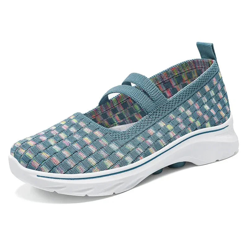 Women's Stretch Walking Shoes with Elastic Straps