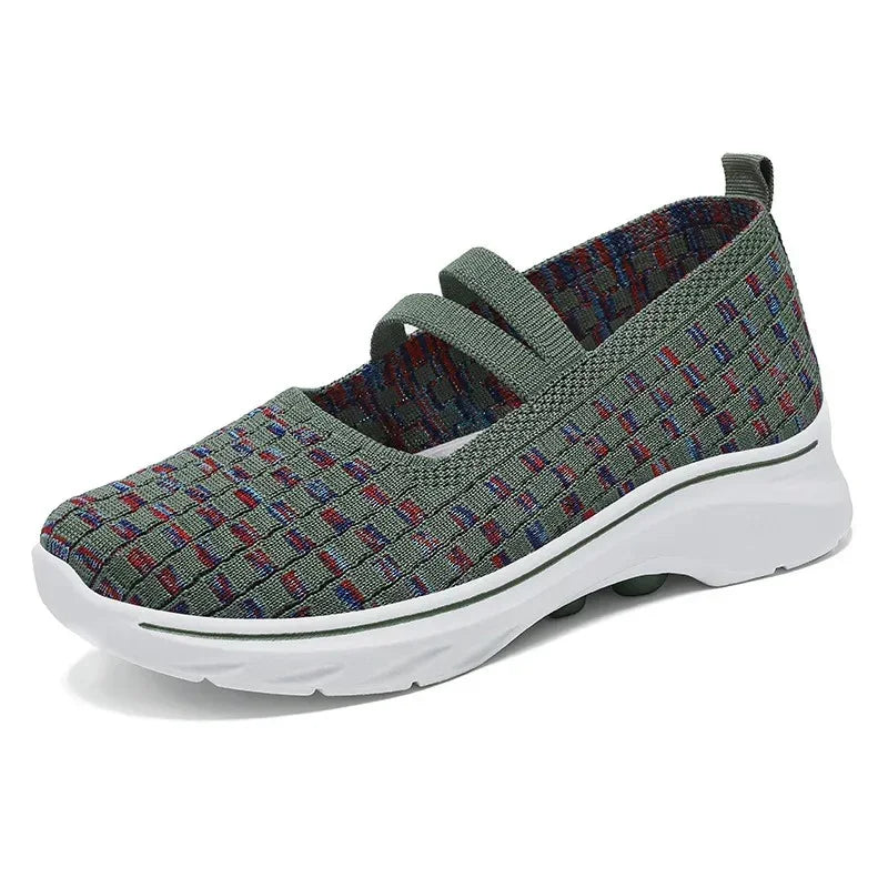 Women's Stretch Walking Shoes with Elastic Straps