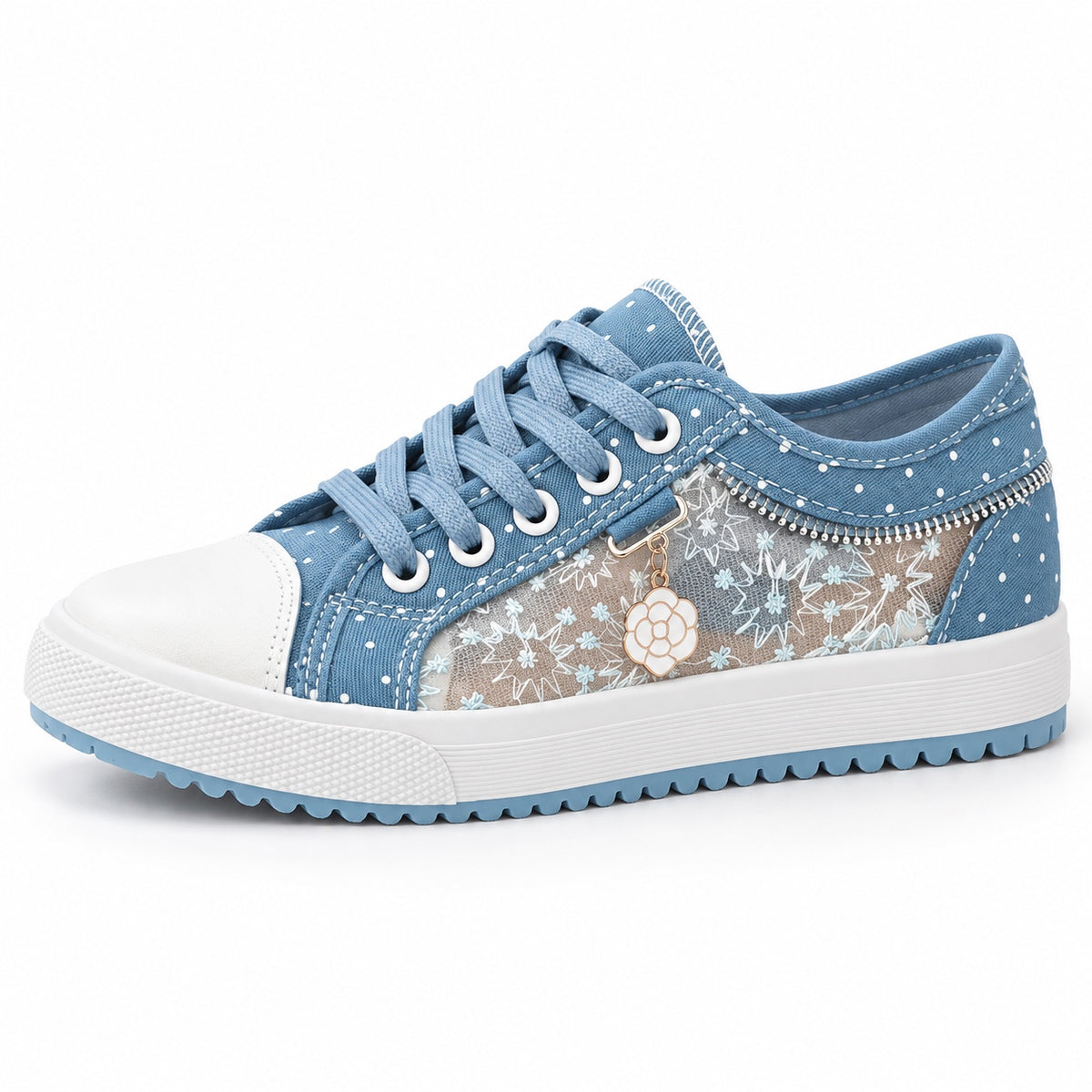 Violet – Women's Arch Support Sneakers in Light Blue