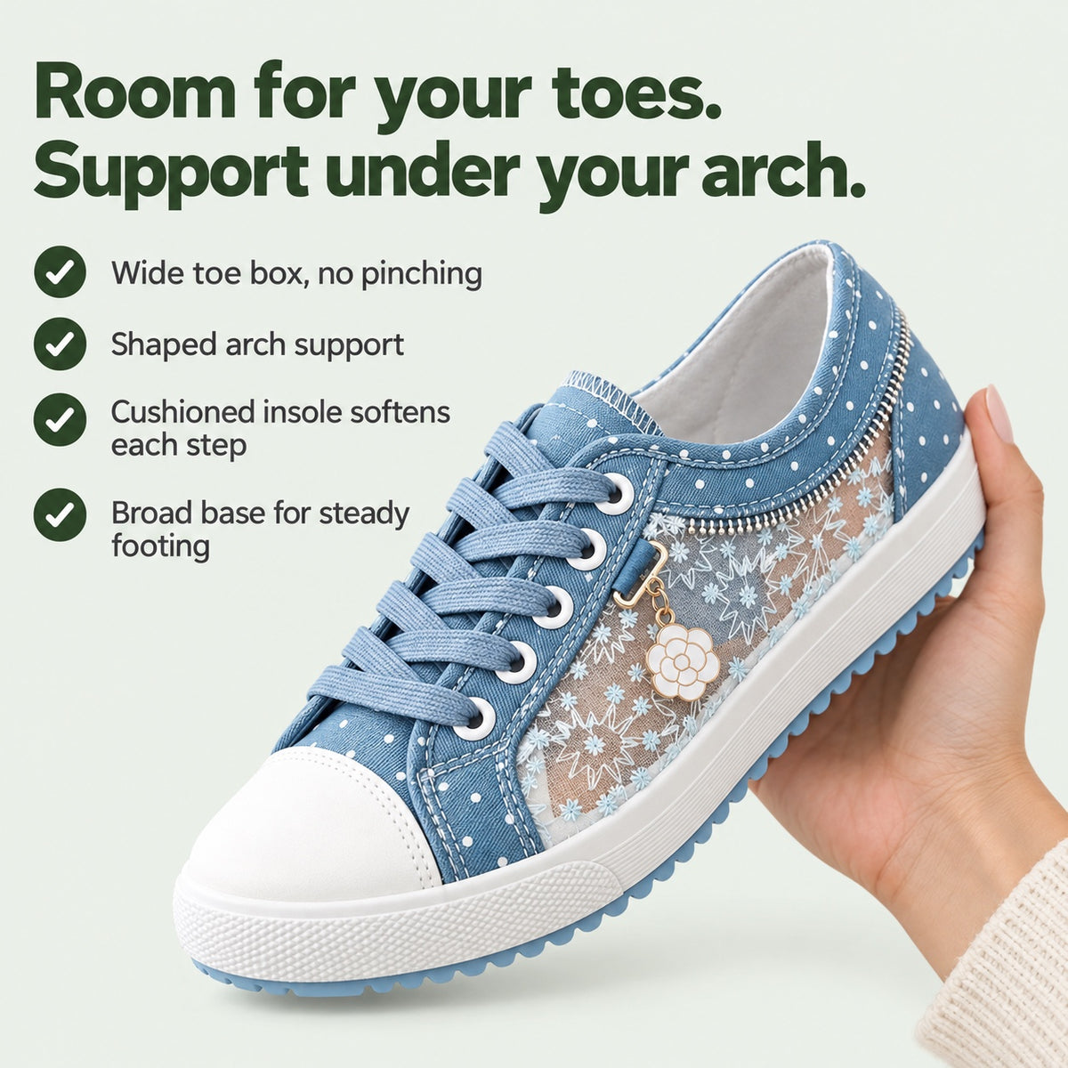 Violet – Women's Arch Support Sneakers, key benefits