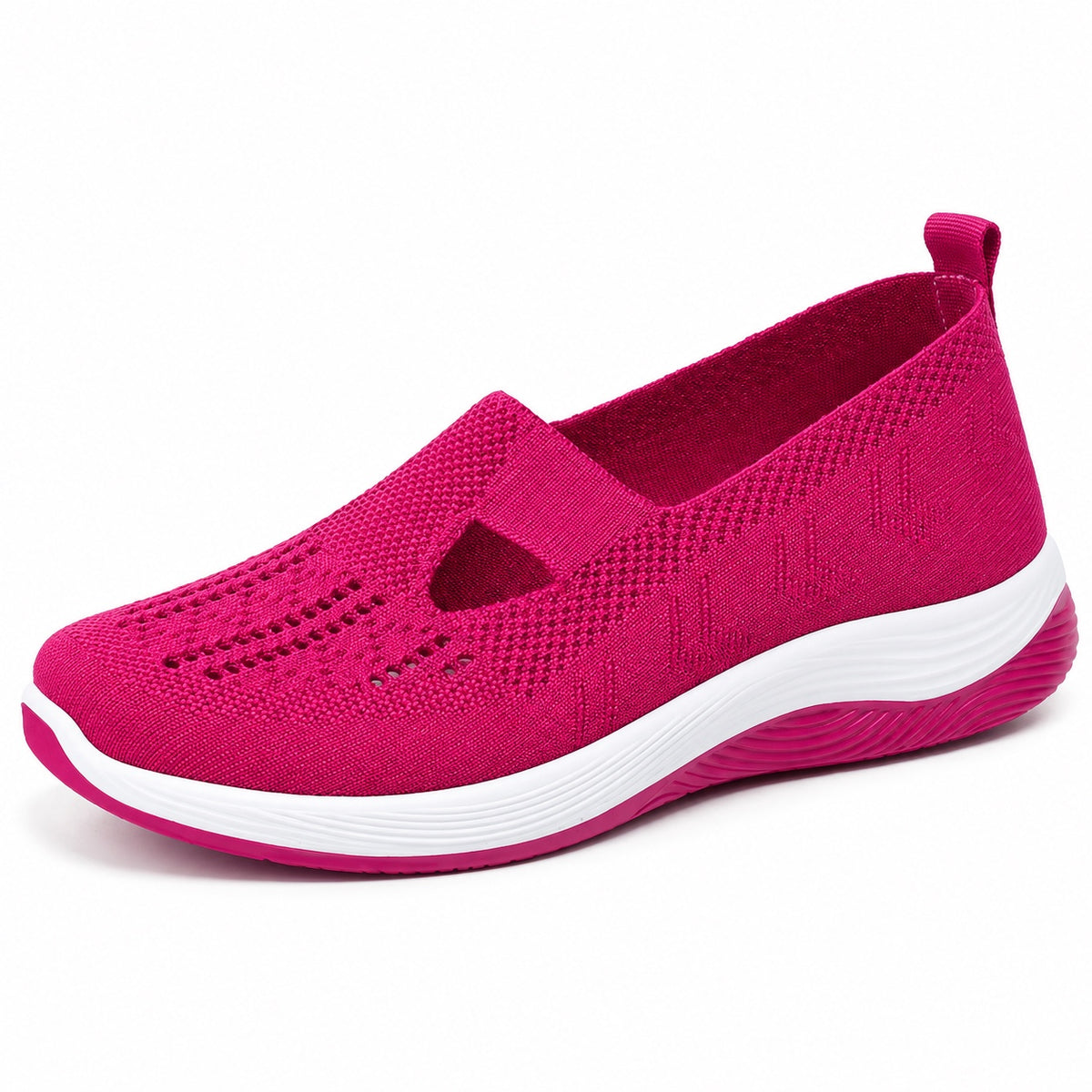 Walsh – Unisex Slip-On Shoes in Rose Red