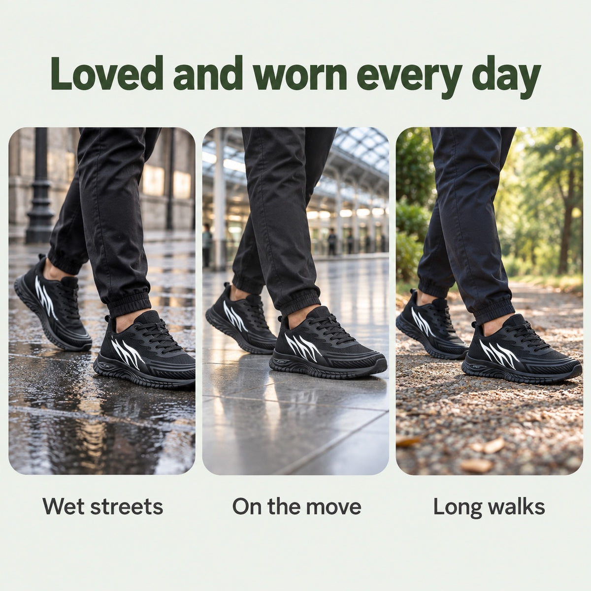 Warner – Unisex Non-Slip Shoes, worn every day