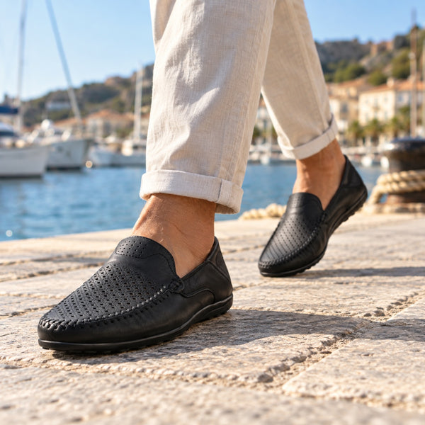 Weber – Unisex Barefoot Loafers, worn on a walk