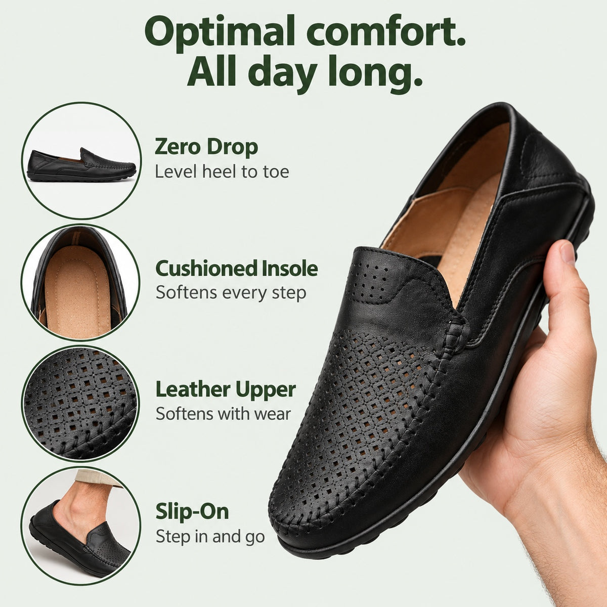 Weber – Unisex Barefoot Loafers, features