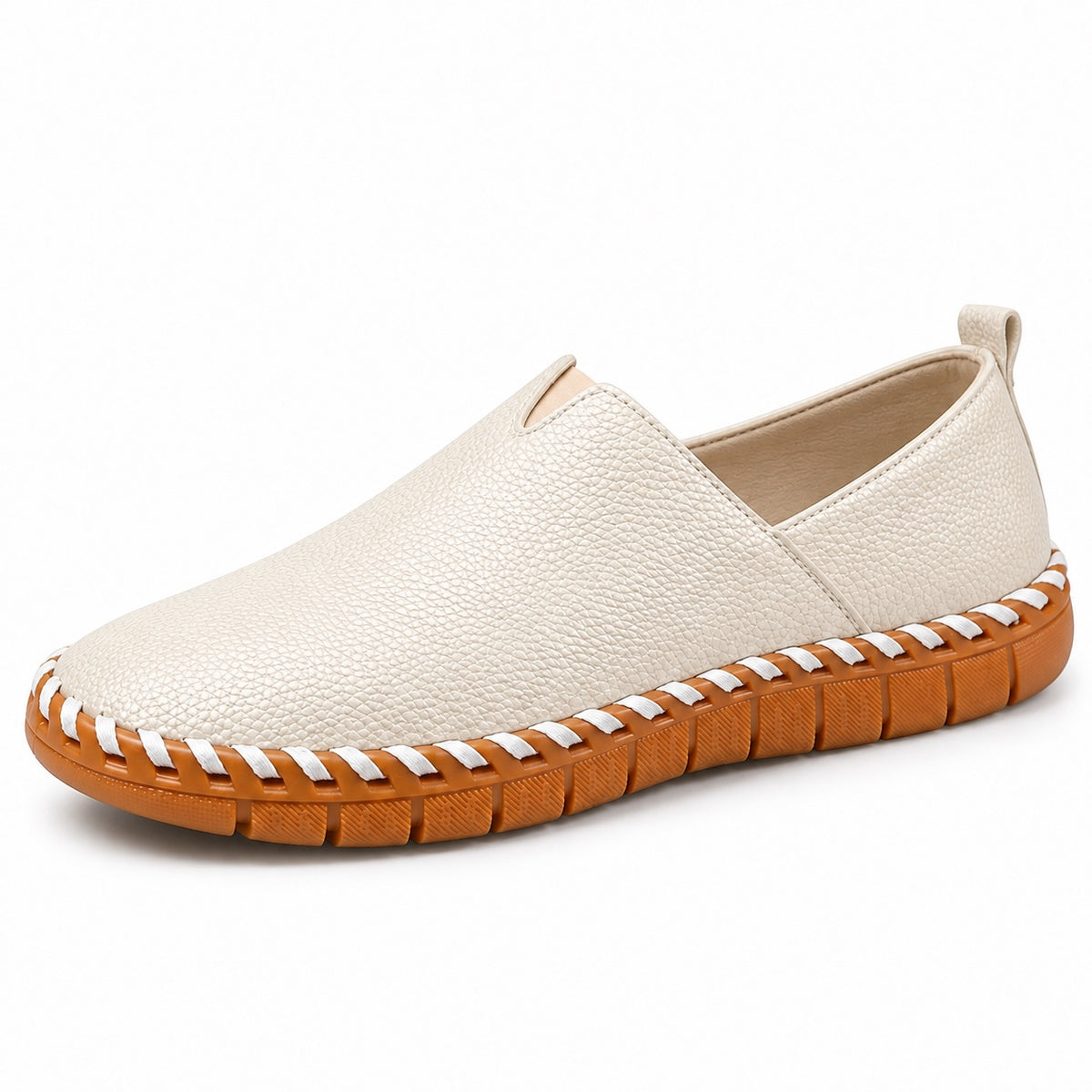 Wells – Unisex Slip-On Loafers in White