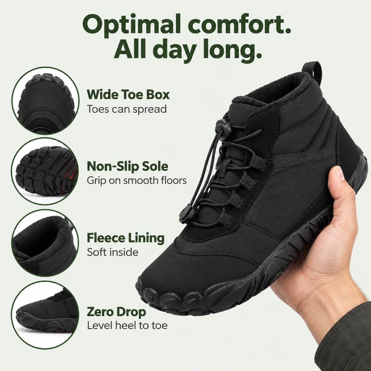 Wheeler – Unisex Comfort Boots, features