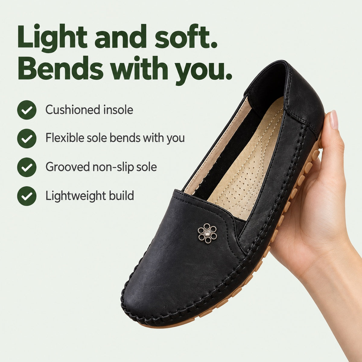 White – Women's Slip-On Loafers, key benefits