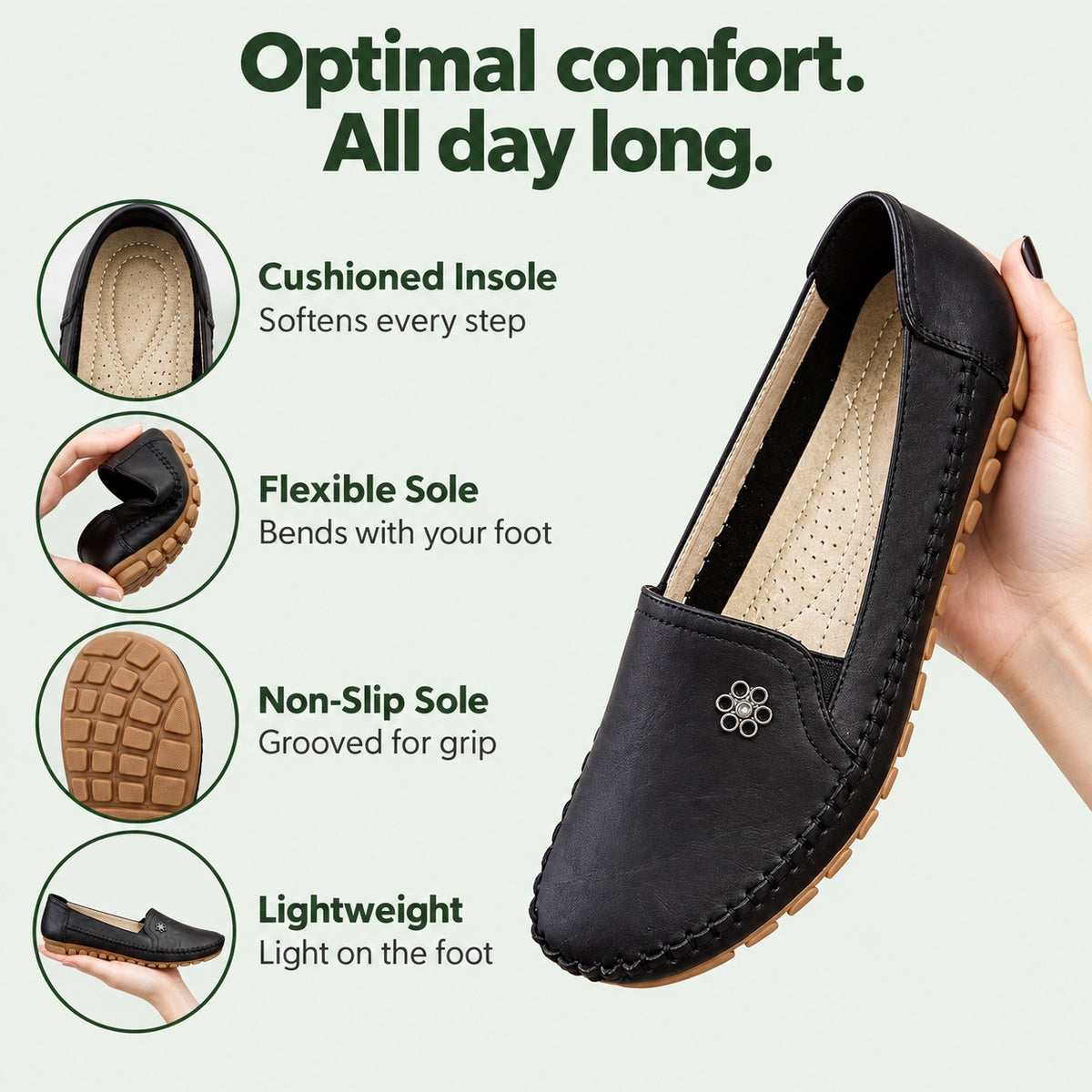 White – Women's Slip-On Loafers, features