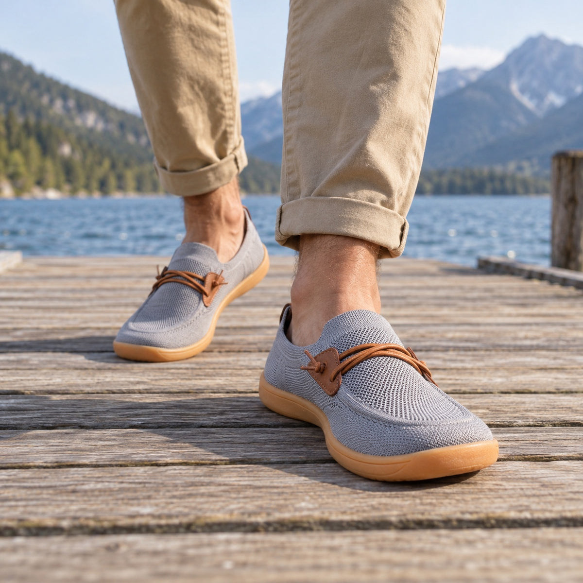 Wise – Unisex Barefoot Loafers, worn on a walk