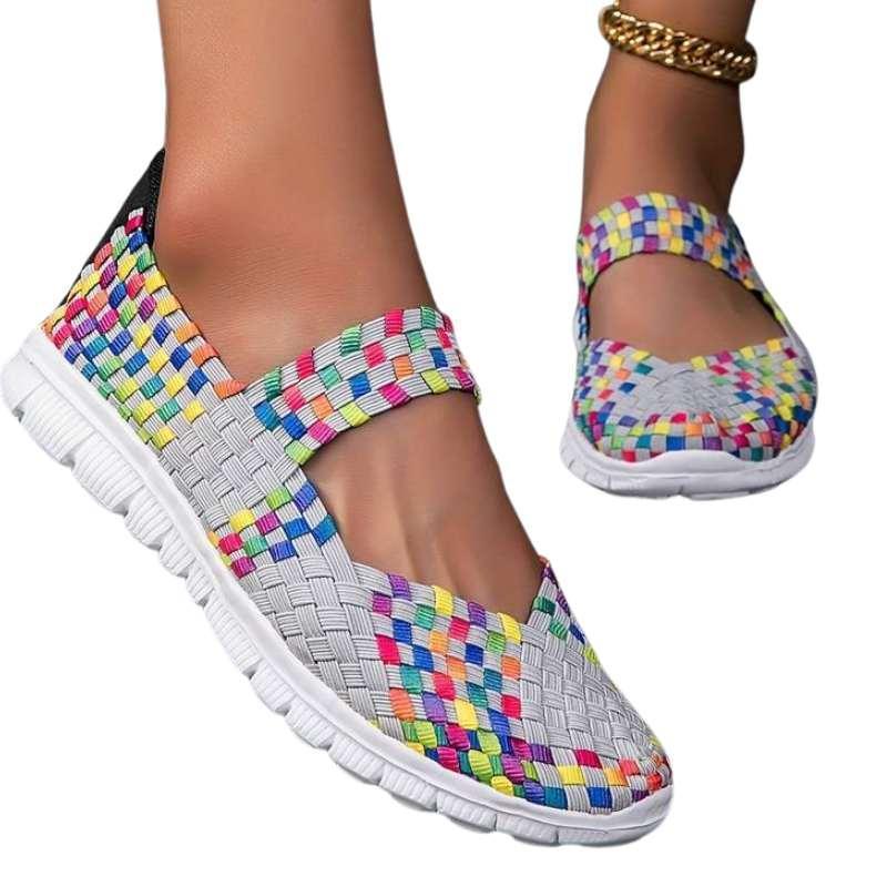 Wide Fit Slip-On Sneakers for Bunions & Swollen Feet - Memory Foam