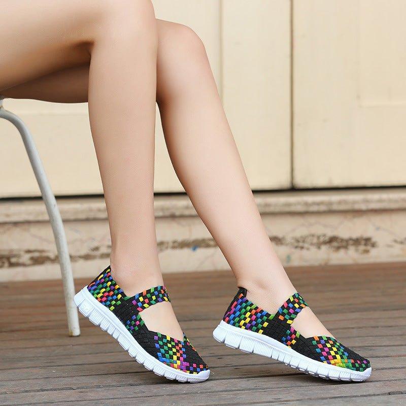 Wide Fit Slip-On Sneakers for Bunions & Swollen Feet - Memory Foam