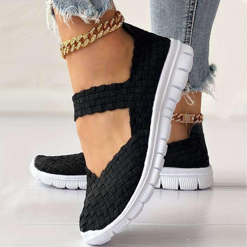 Wide Fit Slip-On Sneakers for Bunions & Swollen Feet - Memory Foam