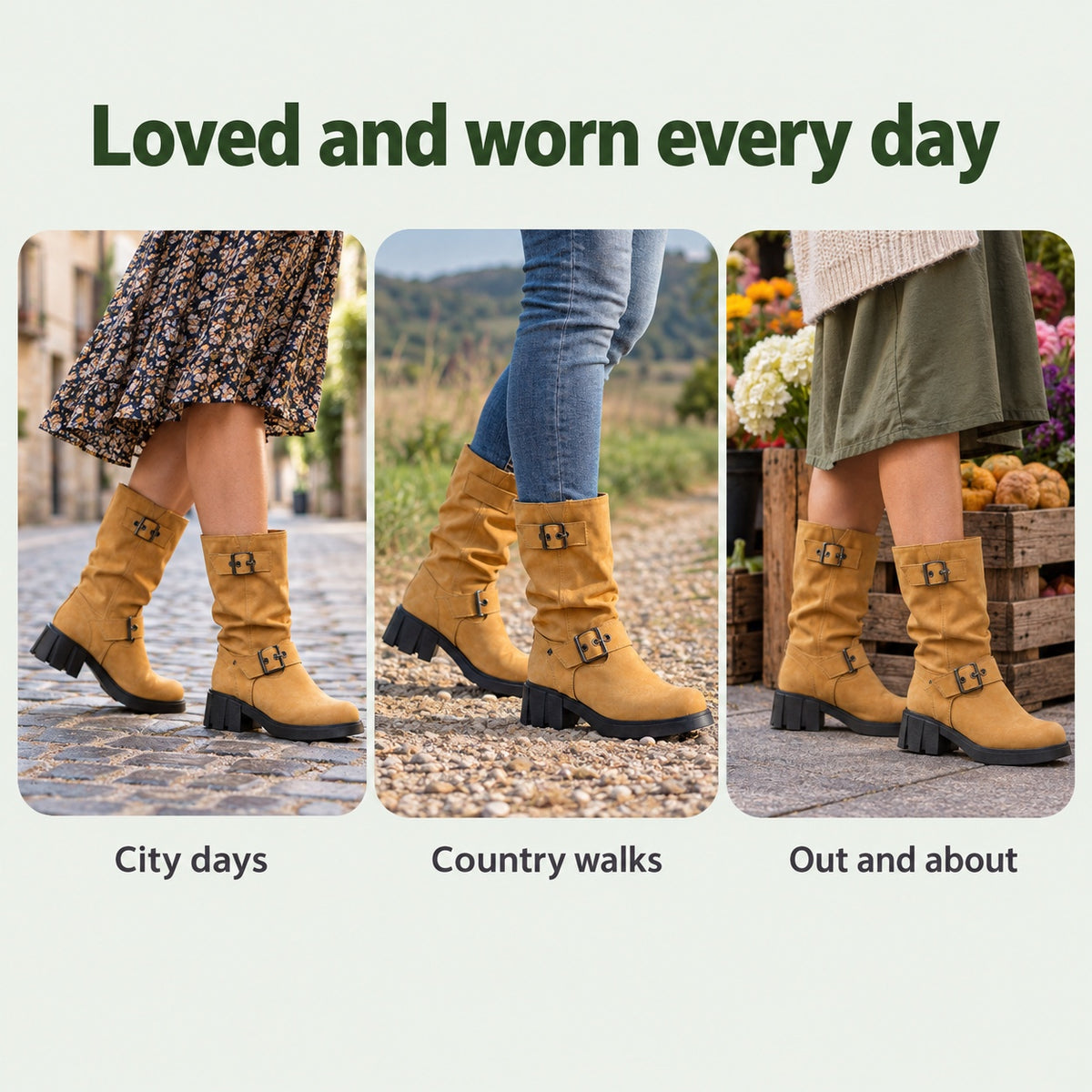 Wright – Women's Wide Calf Boots, worn every day